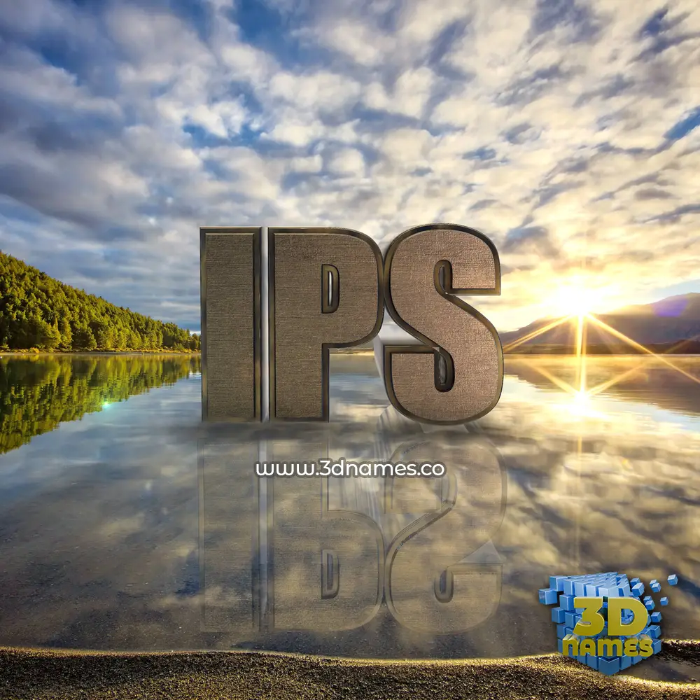 ips in Morning Sunrise style - 3D name wallpaper
