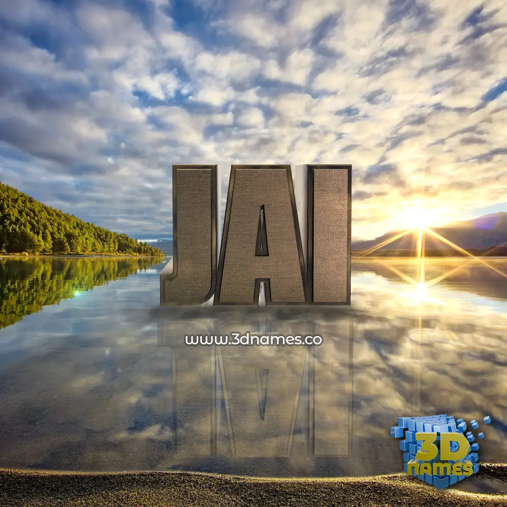 jai in Morning Sunrise style - 3D name wallpaper