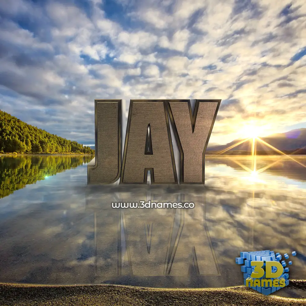jay in Morning Sunrise style - 3D name wallpaper
