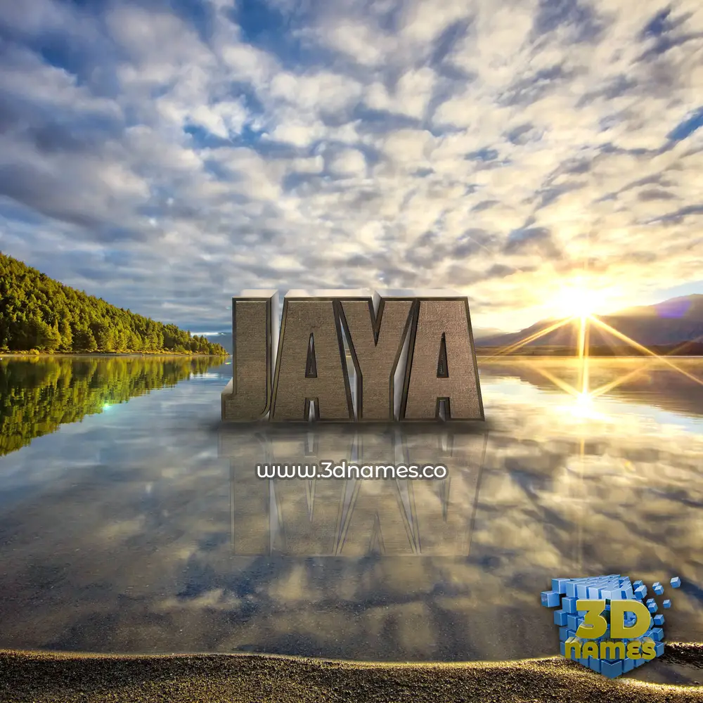jaya in Morning Sunrise style - 3D name wallpaper