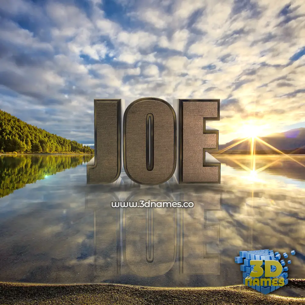 joe in Morning Sunrise style - 3D name wallpaper