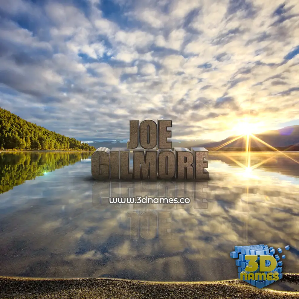 joe gilmore in Morning Sunrise style - 3D name wallpaper