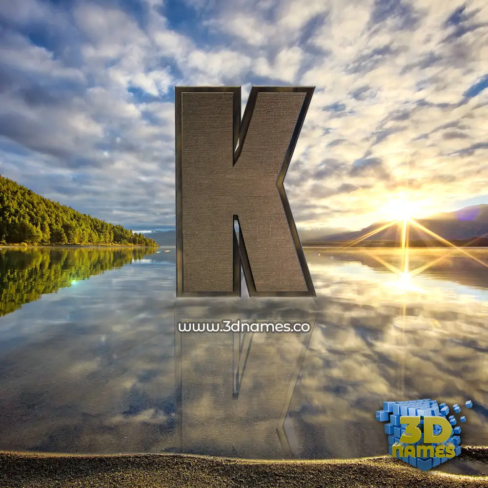 k in Morning Sunrise style - 3D name wallpaper