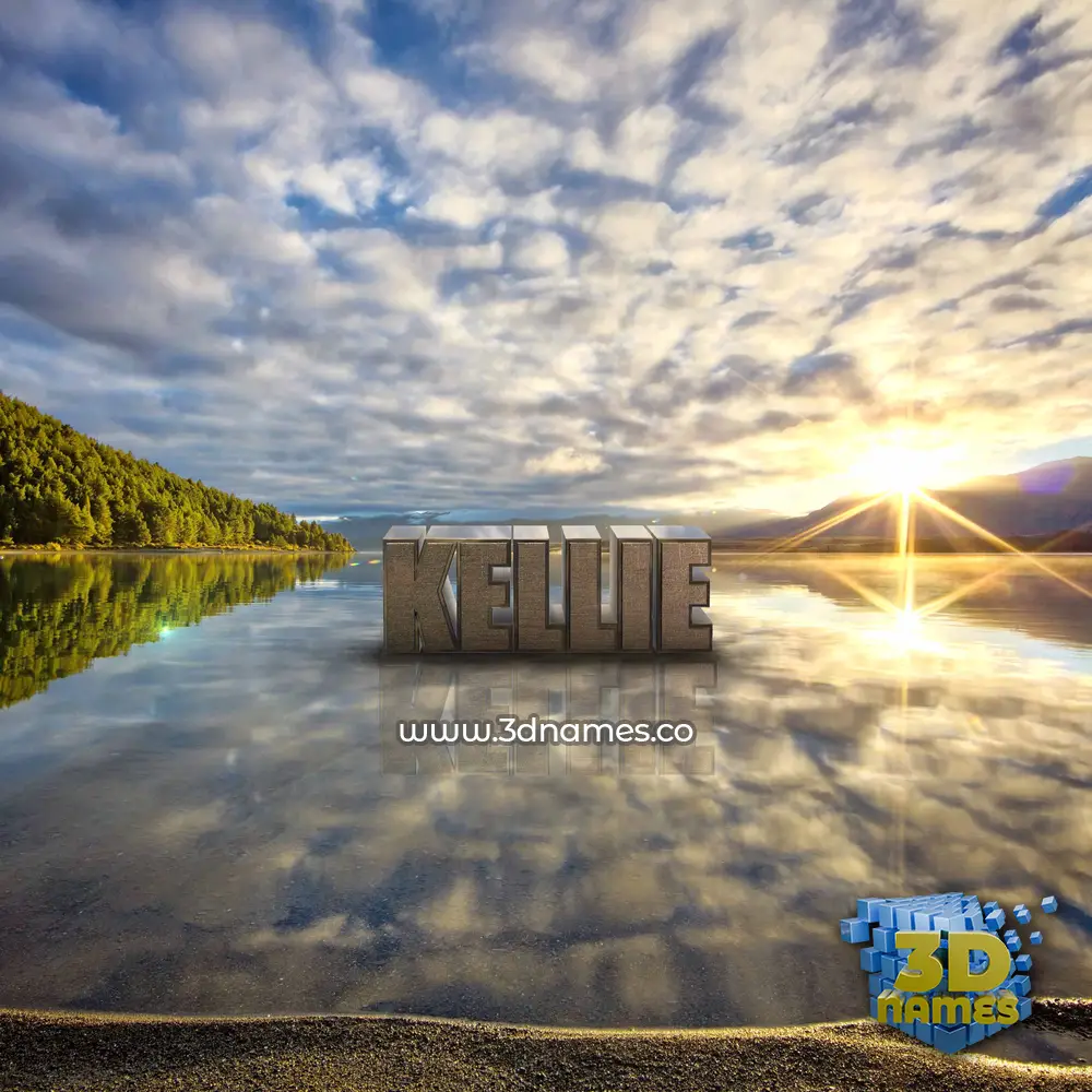 kellie in Morning Sunrise style - 3D name wallpaper