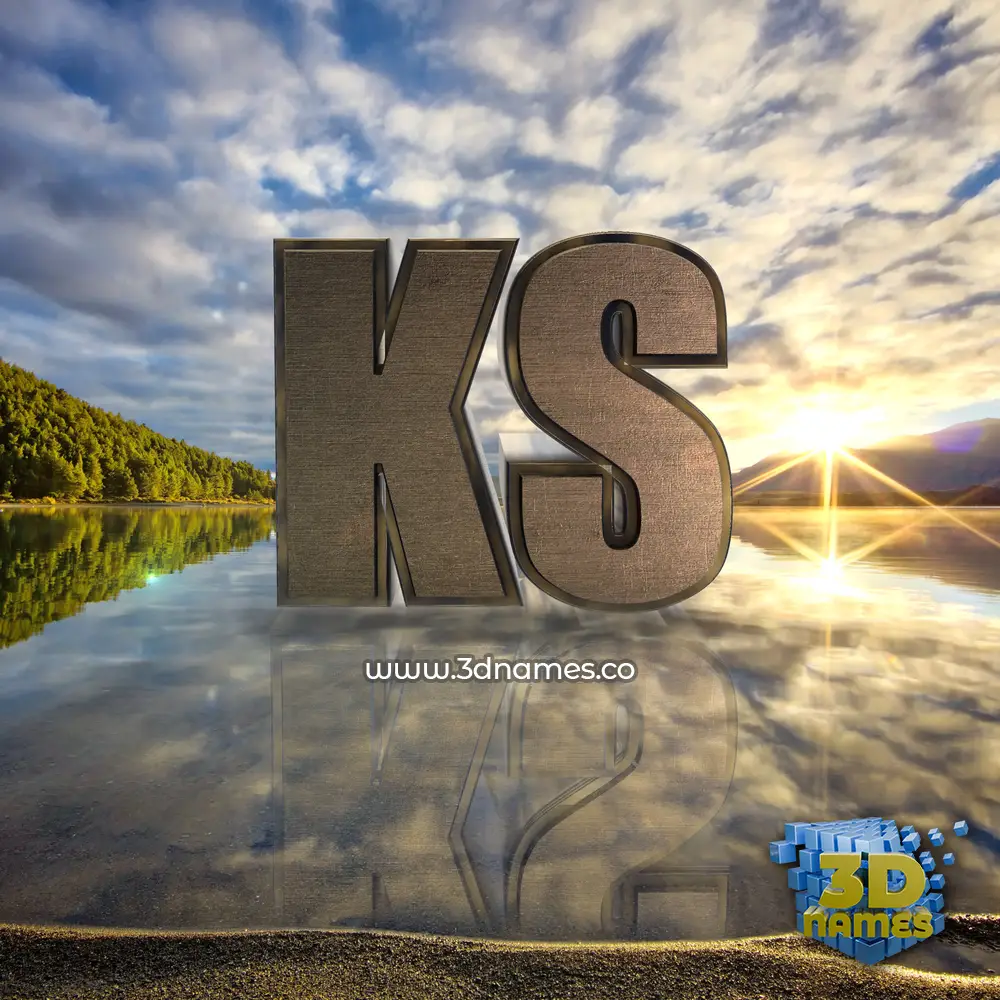 ks in Morning Sunrise style - 3D name wallpaper