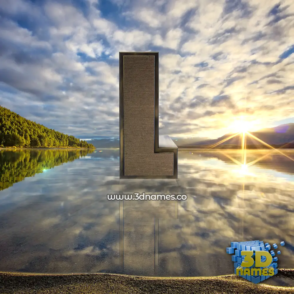 l in Morning Sunrise style - 3D name wallpaper