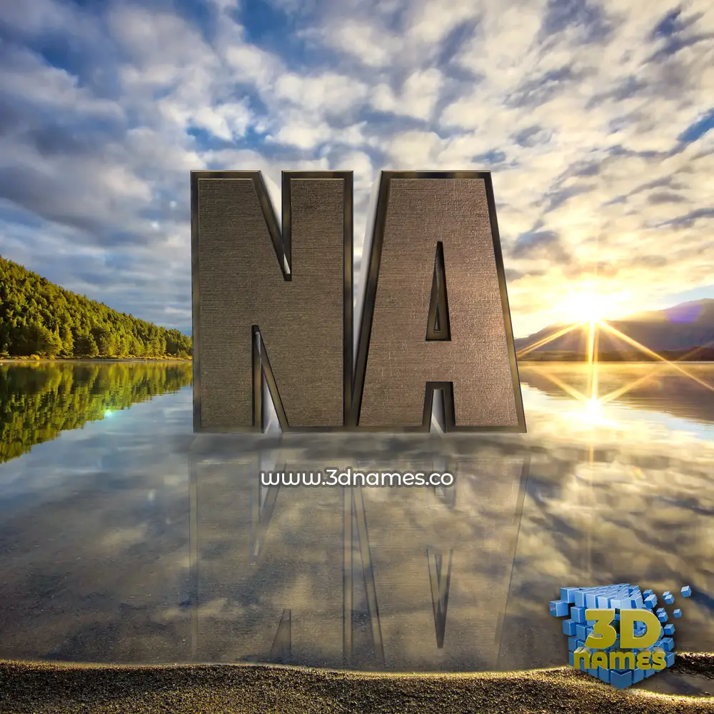 na in Morning Sunrise style - 3D name wallpaper