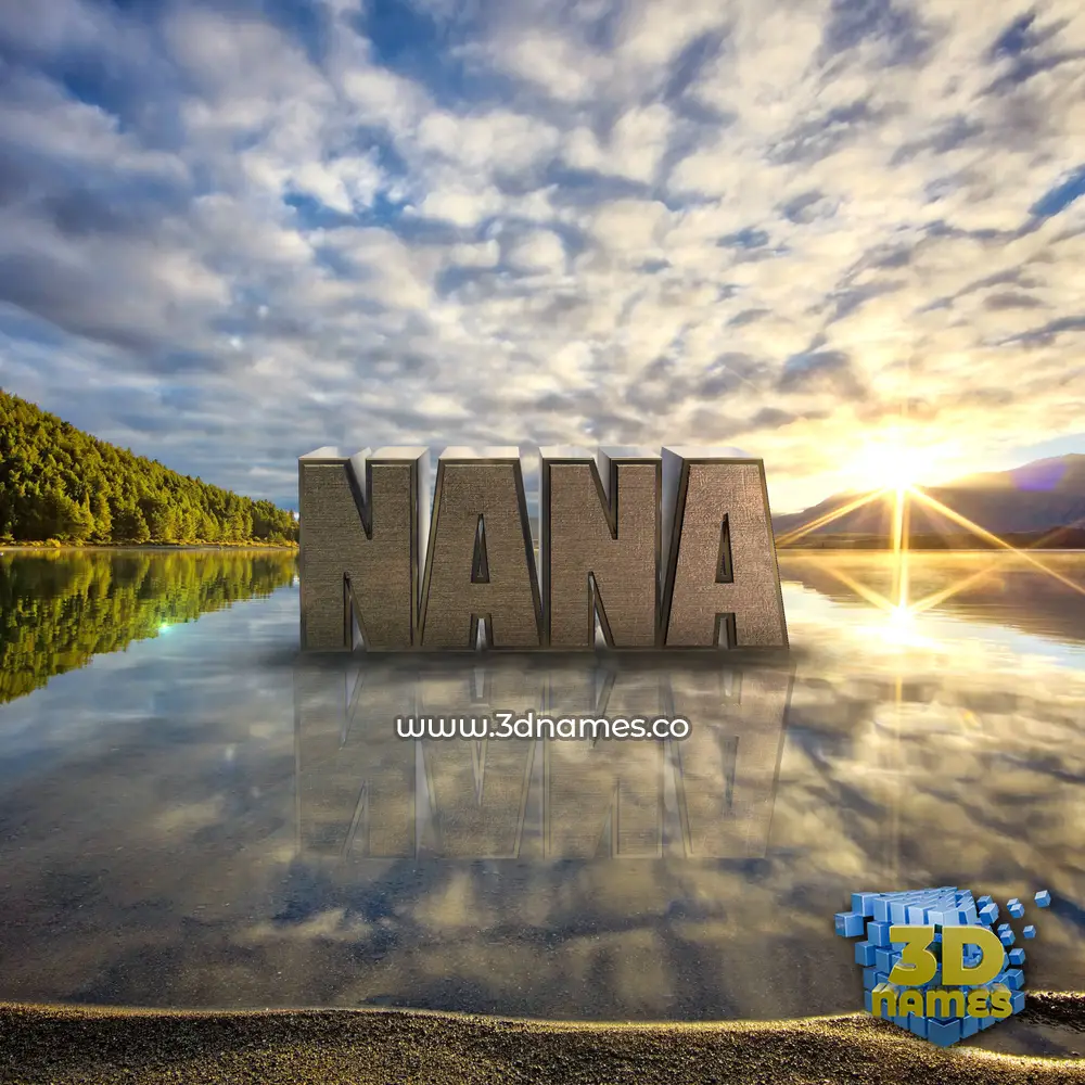 nana in Morning Sunrise style - 3D name wallpaper