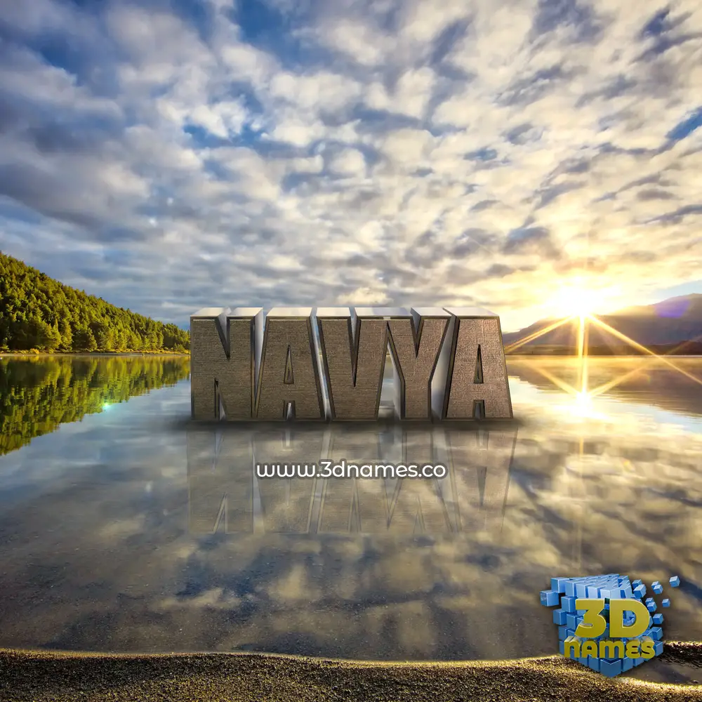 navya in Morning Sunrise style - 3D name wallpaper
