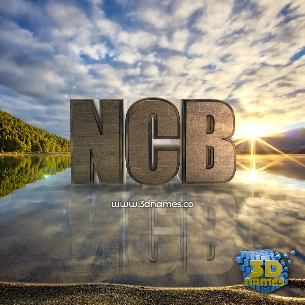 ncb in Morning Sunrise style - 3D name wallpaper