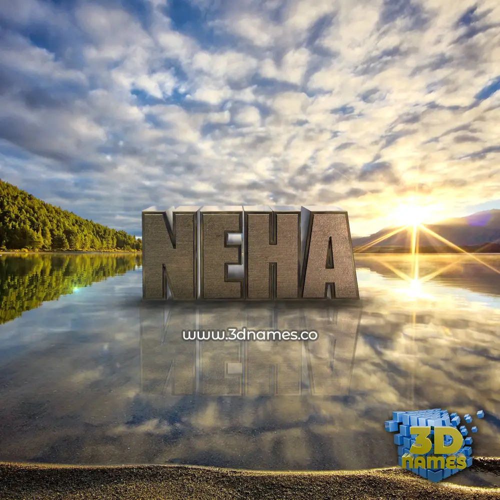 neha in Morning Sunrise style - 3D name wallpaper
