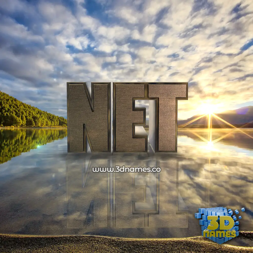 net in Morning Sunrise style - 3D name wallpaper