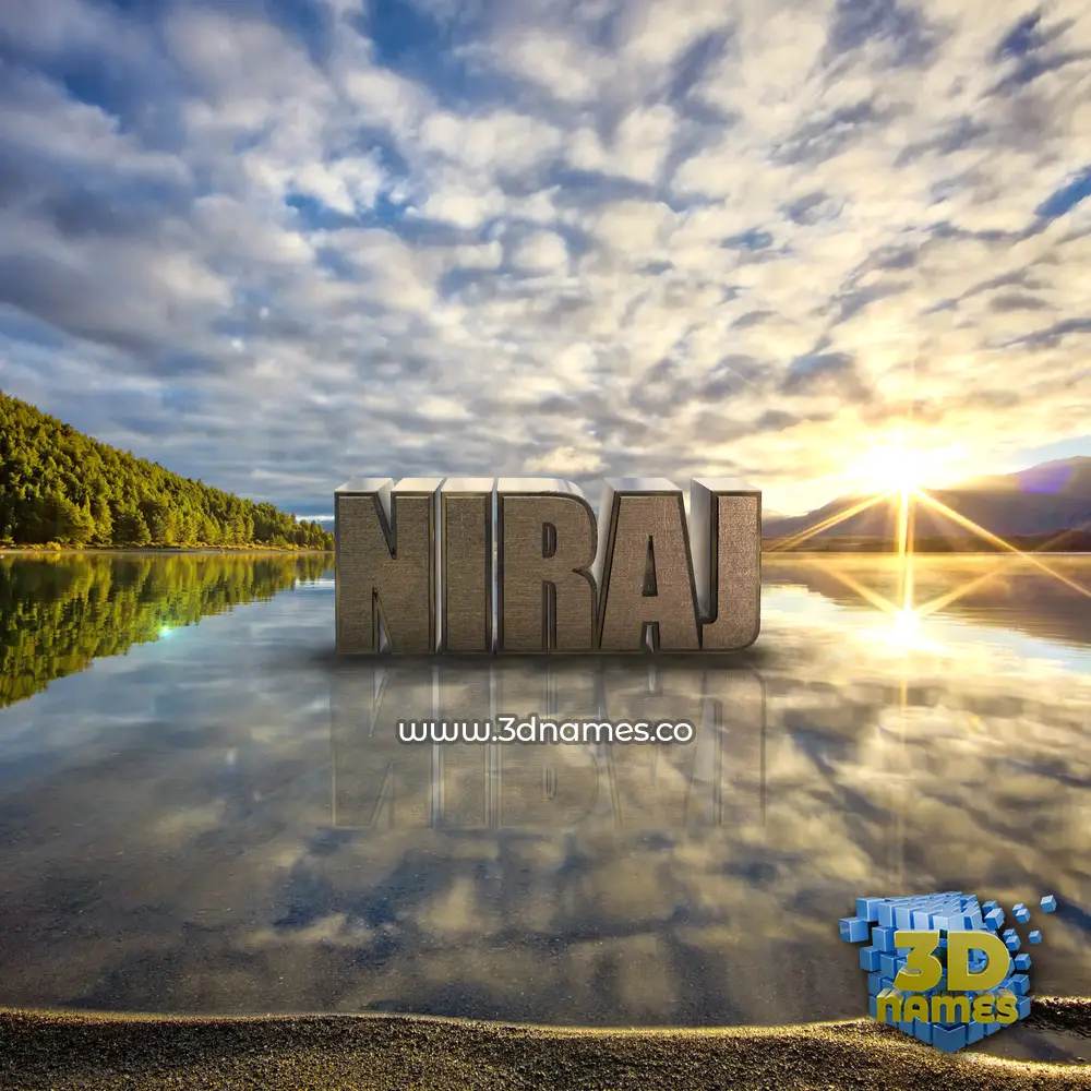 niraj in Morning Sunrise style - 3D name wallpaper