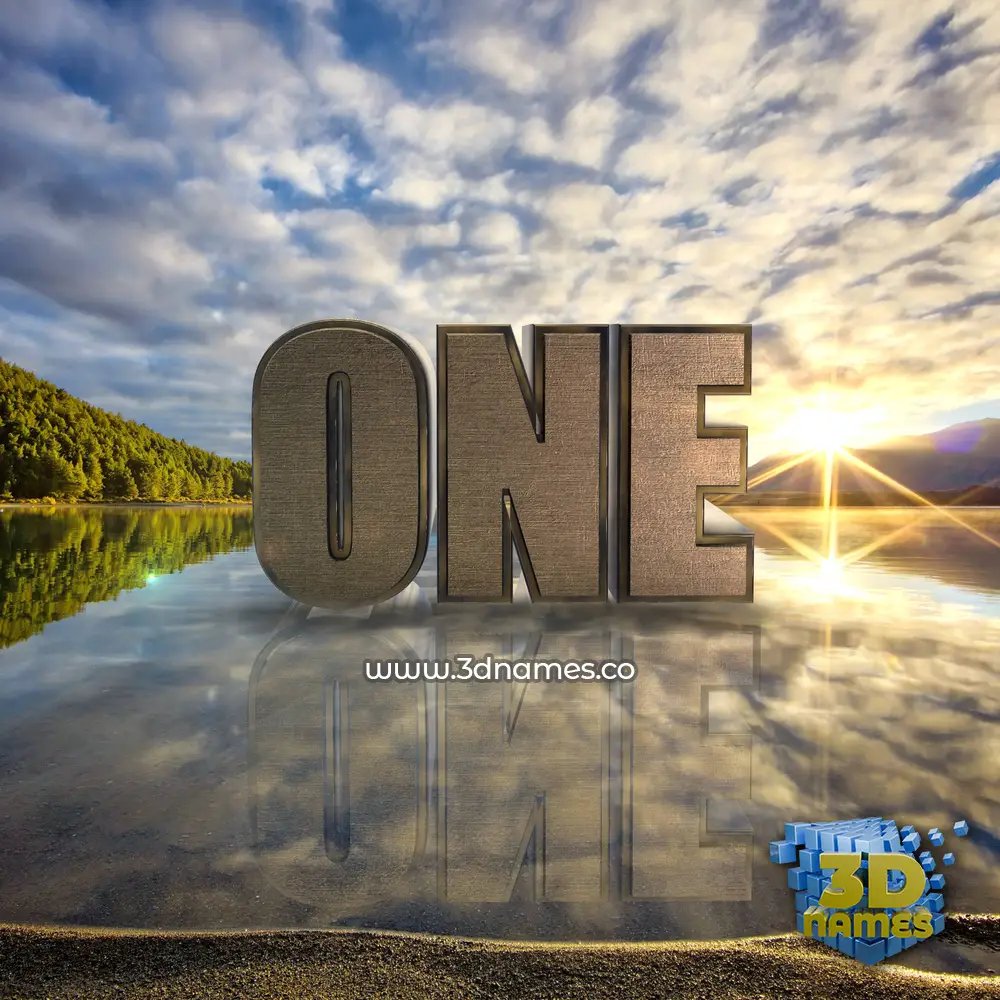 one in Morning Sunrise style - 3D name wallpaper