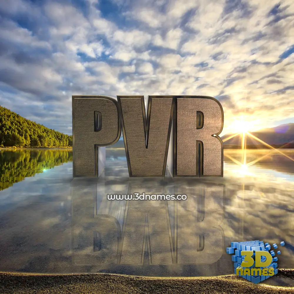 pvr in Morning Sunrise style - 3D name wallpaper