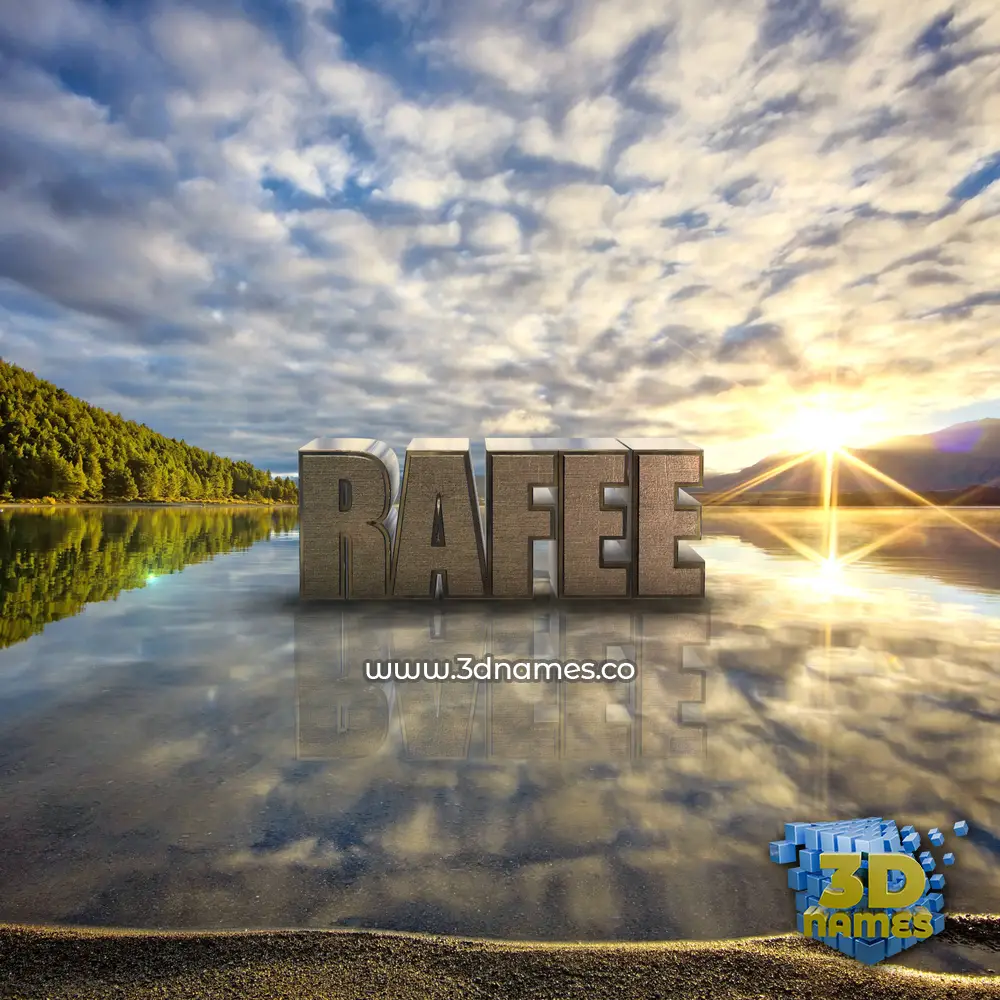 rafee in Morning Sunrise style - 3D name wallpaper