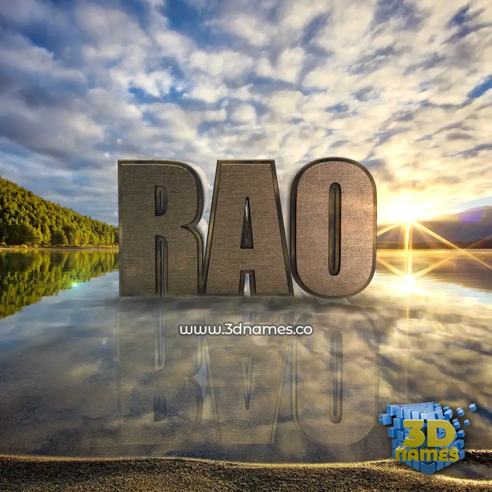 rao in Morning Sunrise style - 3D name wallpaper