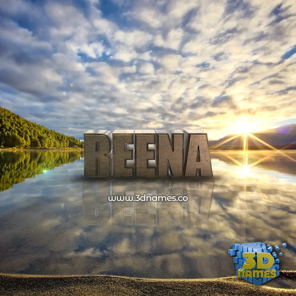 reena in Morning Sunrise style - 3D name wallpaper