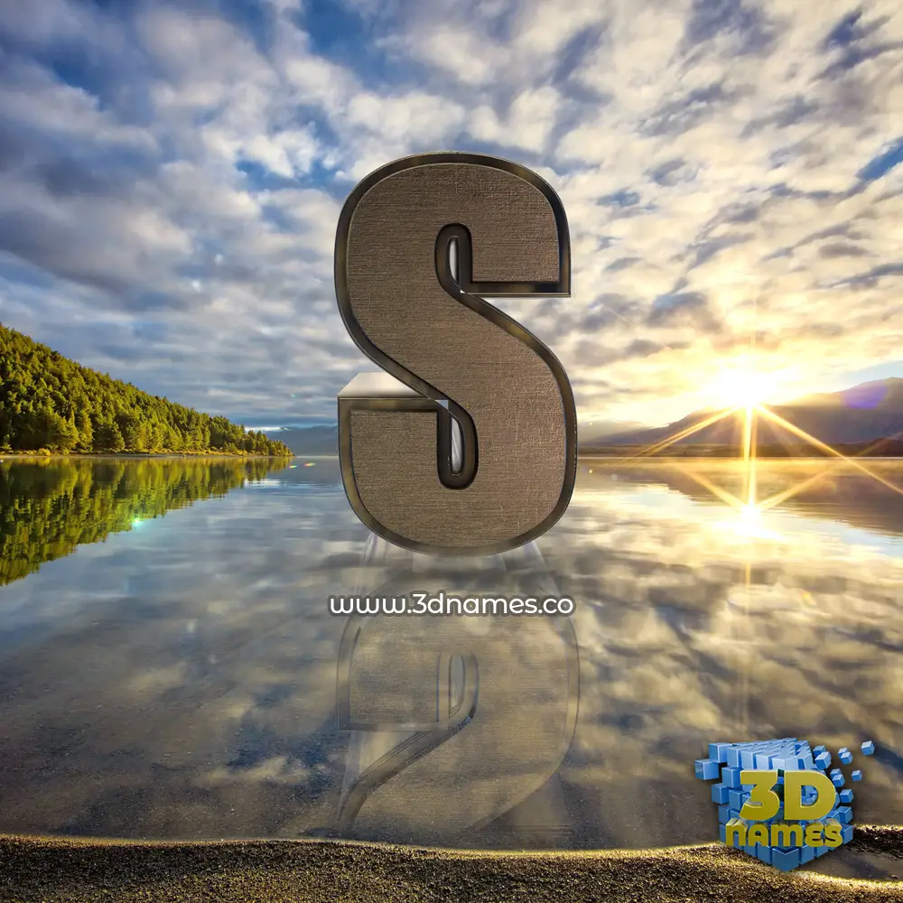 s in Morning Sunrise style - 3D name wallpaper
