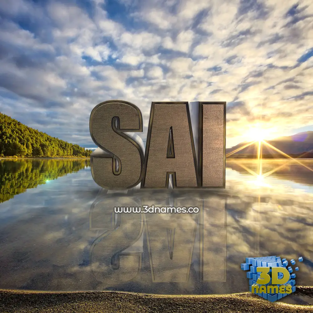sai in Morning Sunrise style - 3D name wallpaper