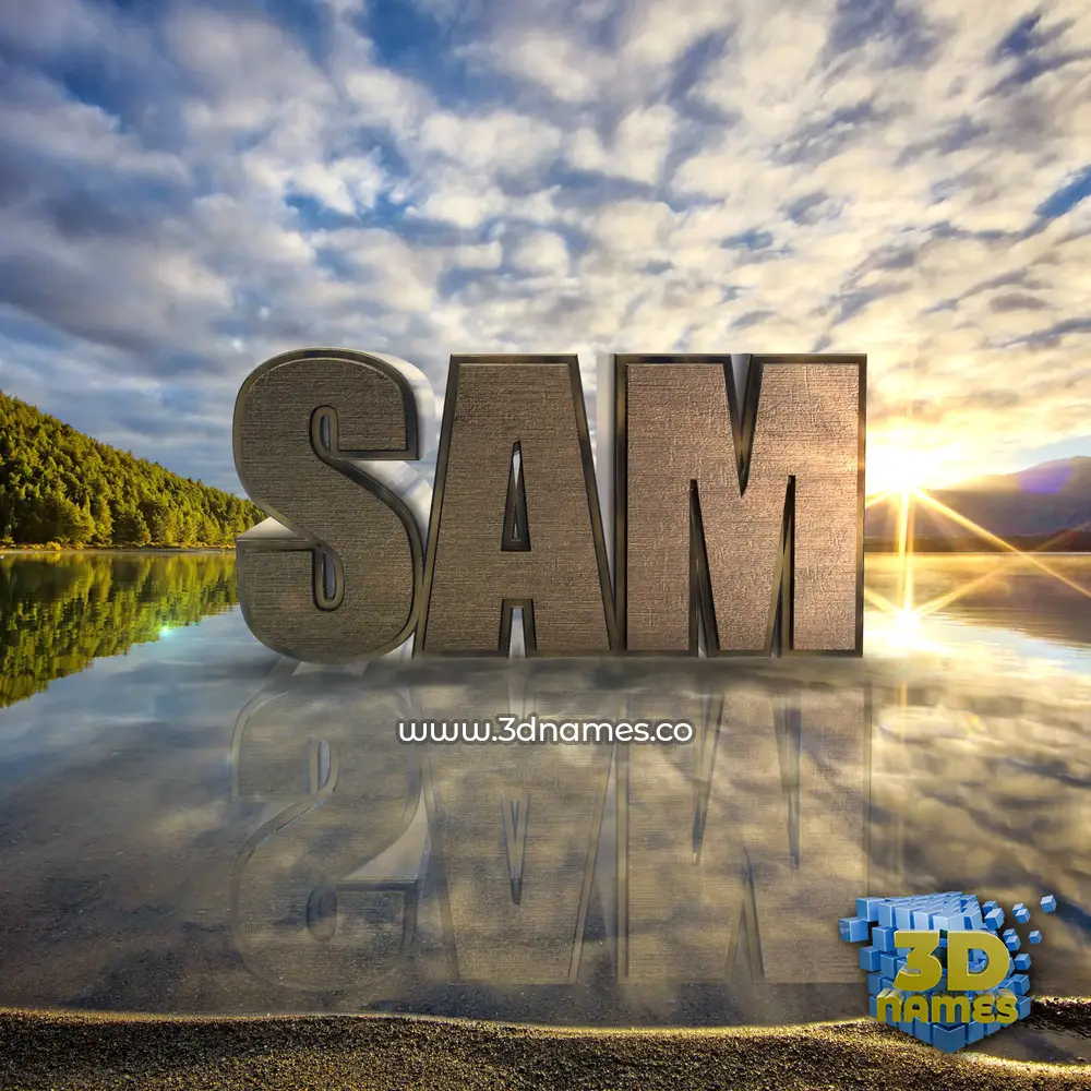 sam in Morning Sunrise style - 3D name wallpaper