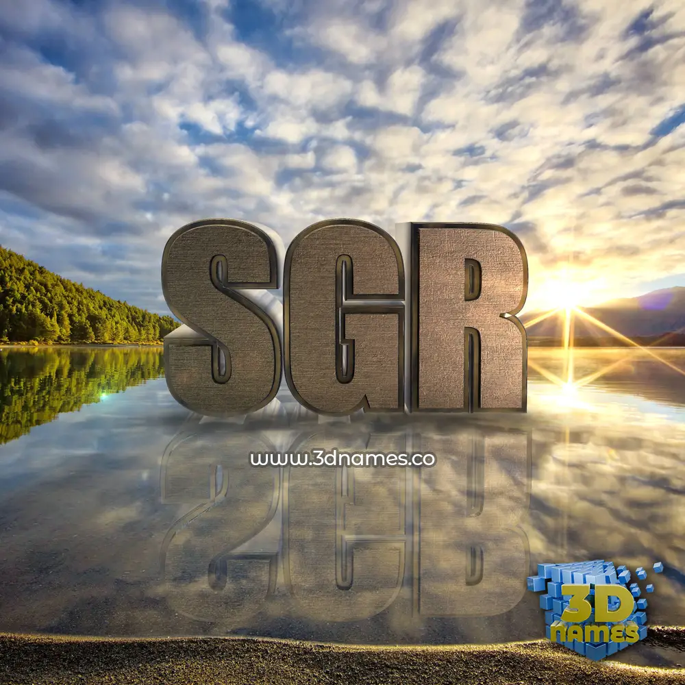 sgr in Morning Sunrise style - 3D name wallpaper