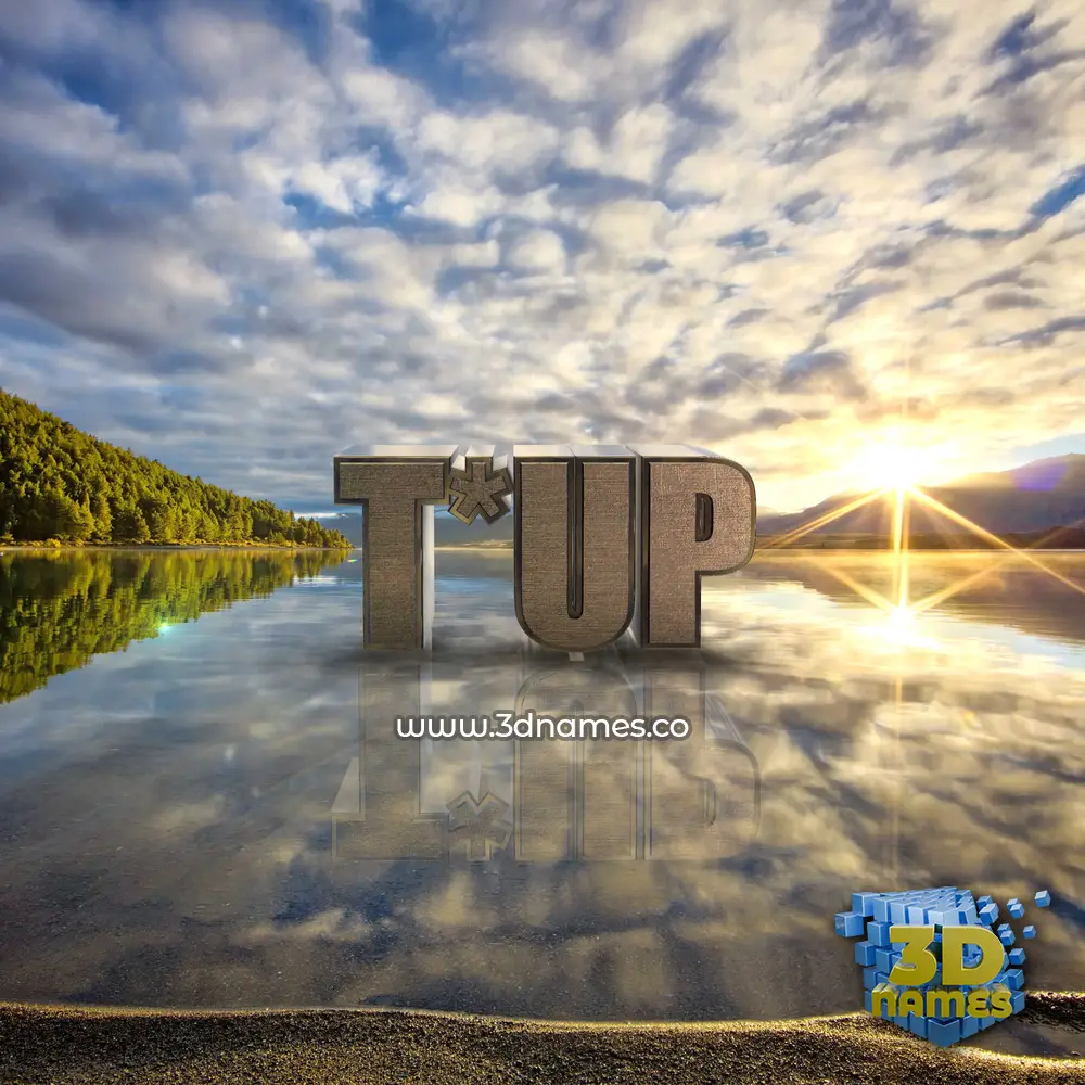 t up in Morning Sunrise style - 3D name wallpaper