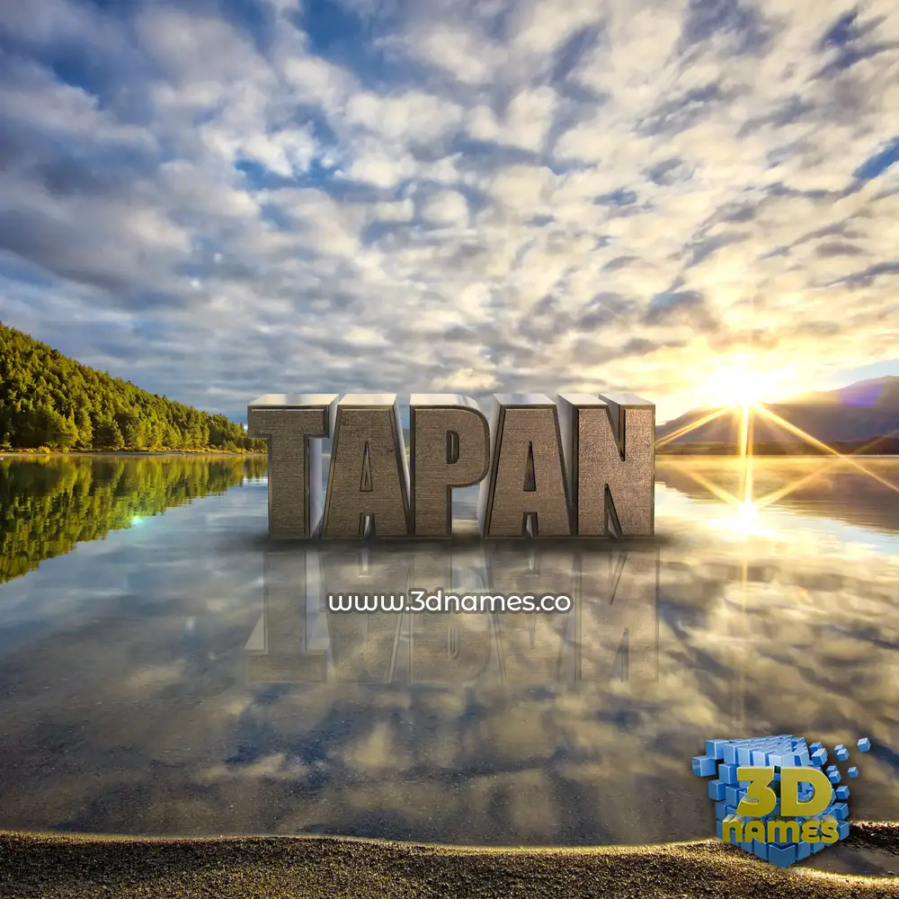 tapan in Morning Sunrise style - 3D name wallpaper