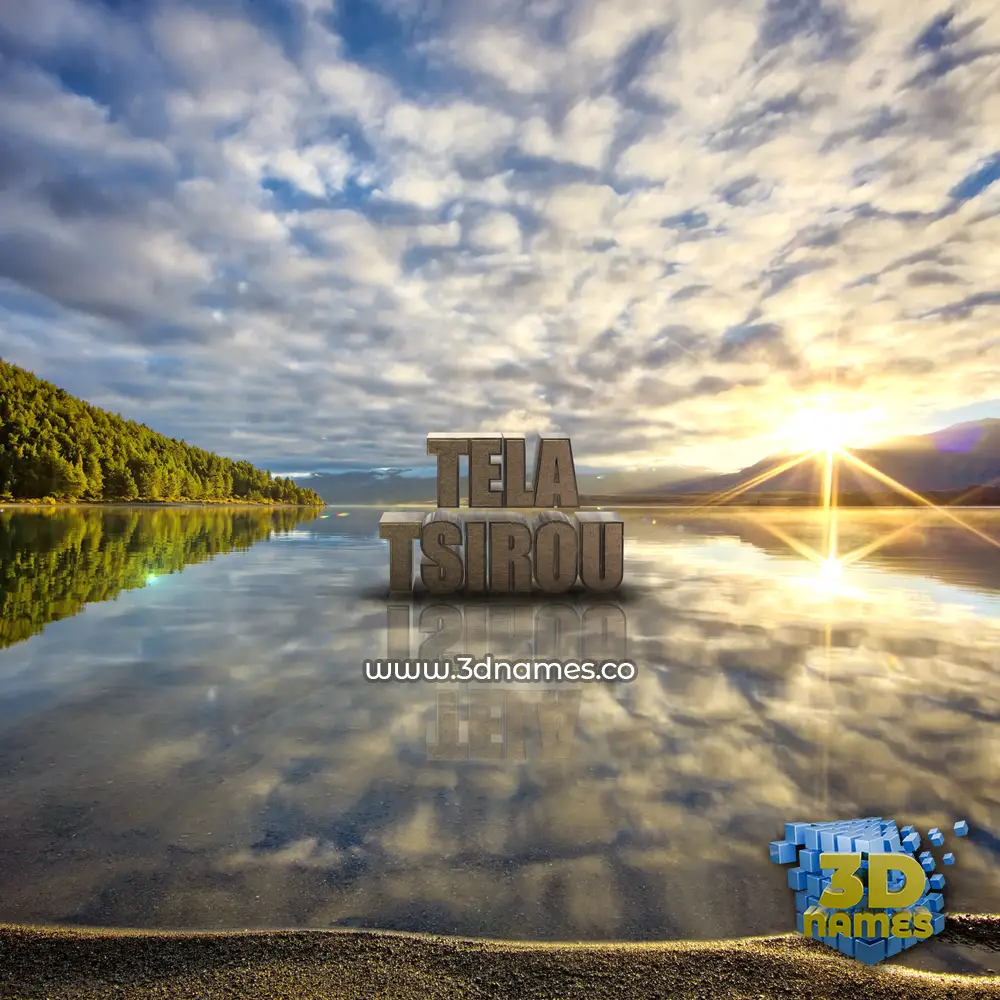 tela tsirou in Morning Sunrise style - 3D name wallpaper