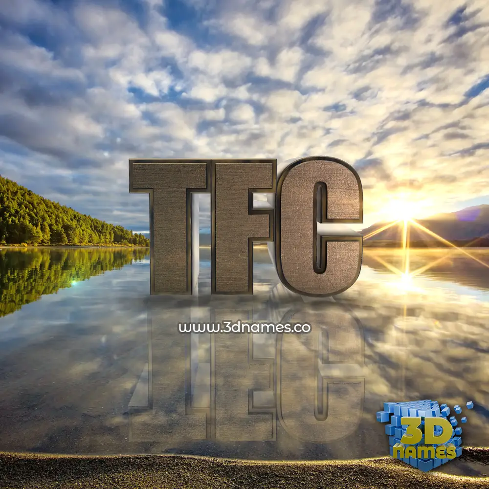 tfc in Morning Sunrise style - 3D name wallpaper