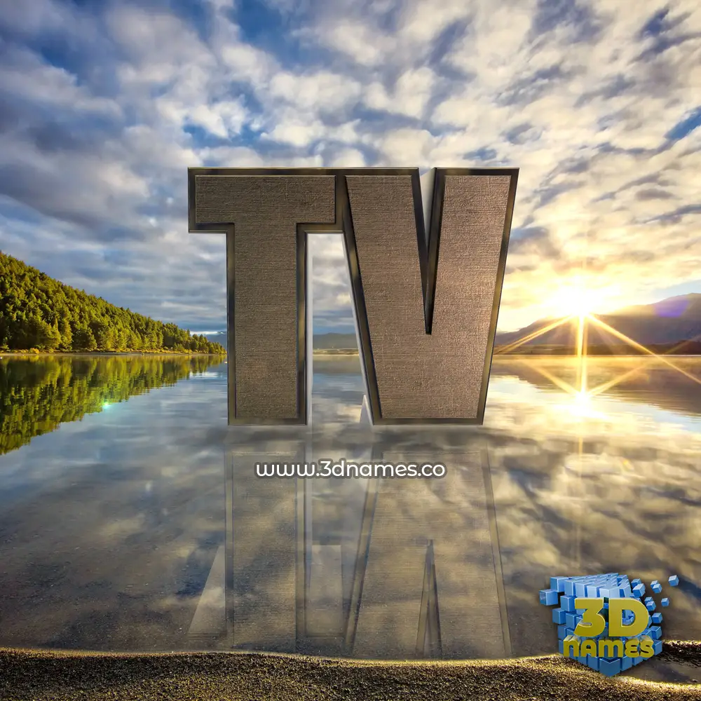 tv in Morning Sunrise style - 3D name wallpaper