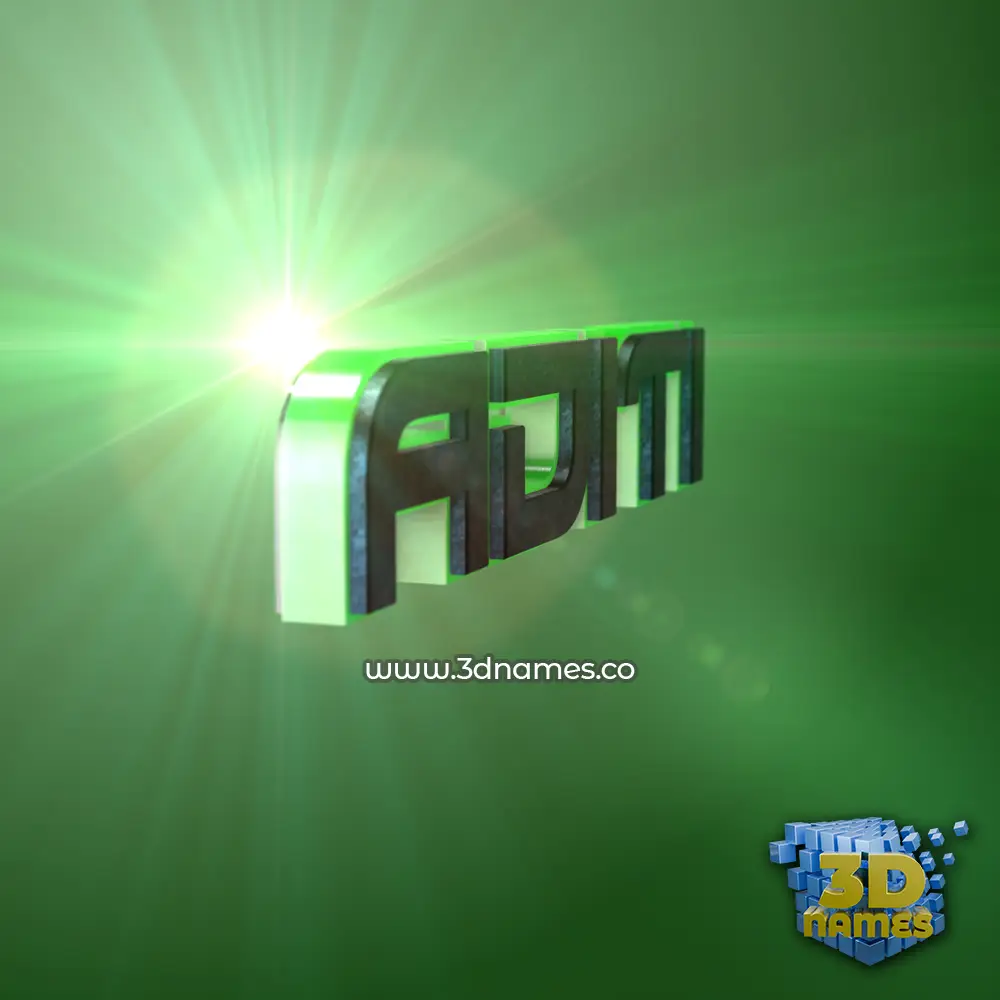 aditi in Green Light style - 3D name wallpaper