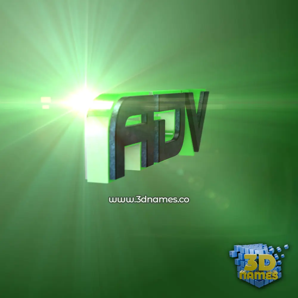 adv in Green Light style - 3D name wallpaper