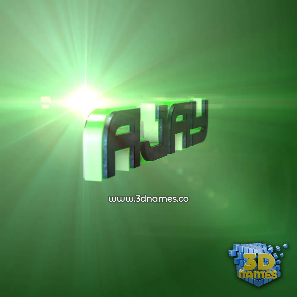 ajay in Green Light style - 3D name wallpaper
