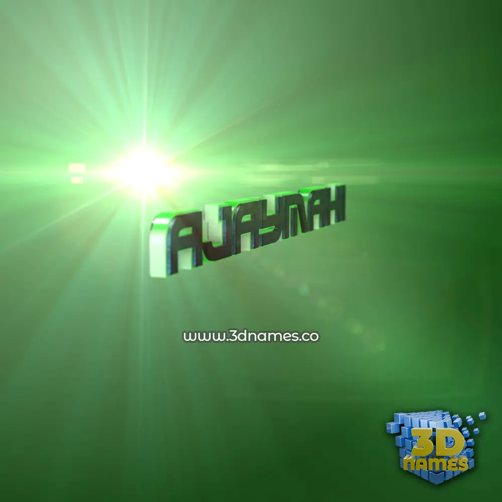 ajaymahi in Green Light style - 3D name wallpaper