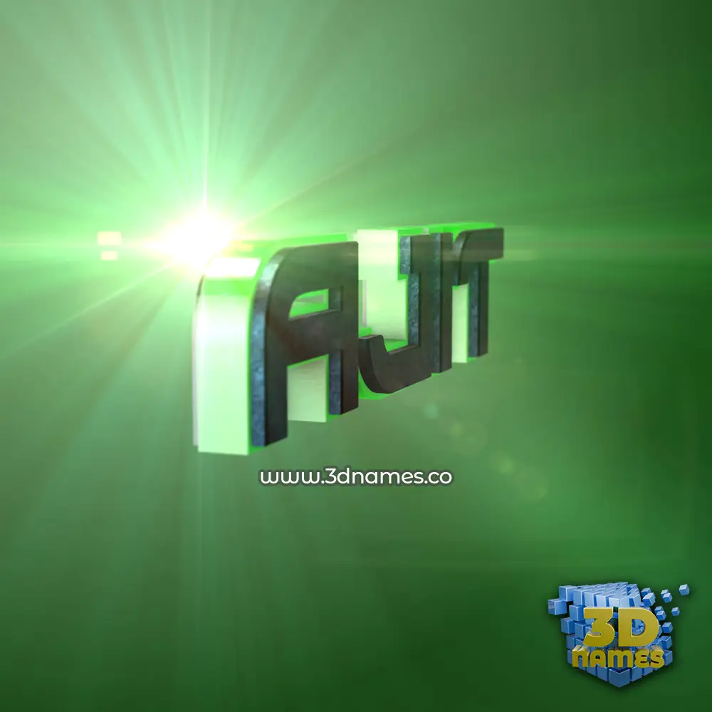 ajit in Green Light style - 3D name wallpaper