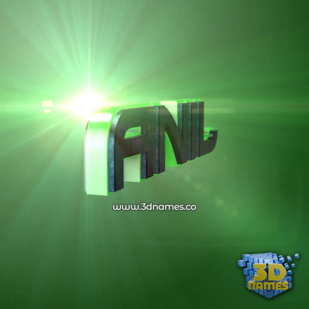 anil in Green Light style - 3D name wallpaper