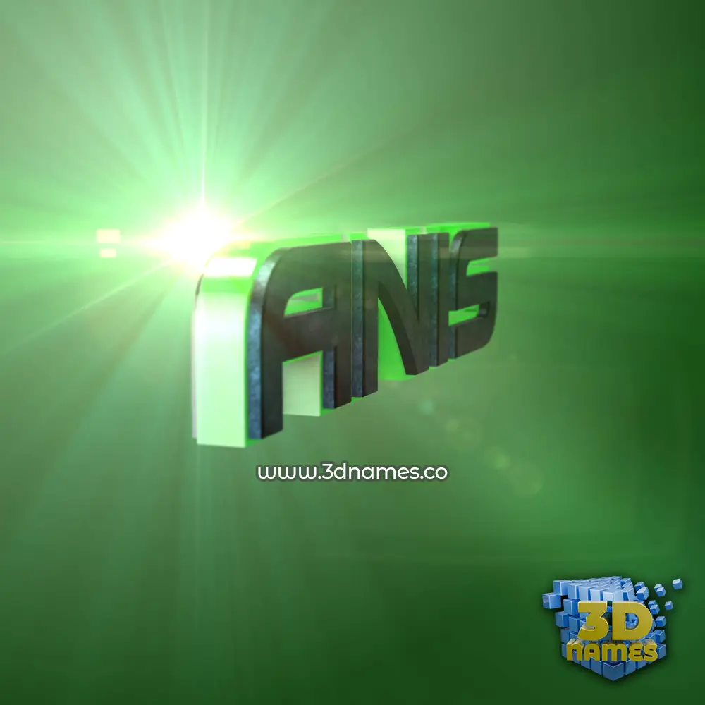anis in Green Light style - 3D name wallpaper