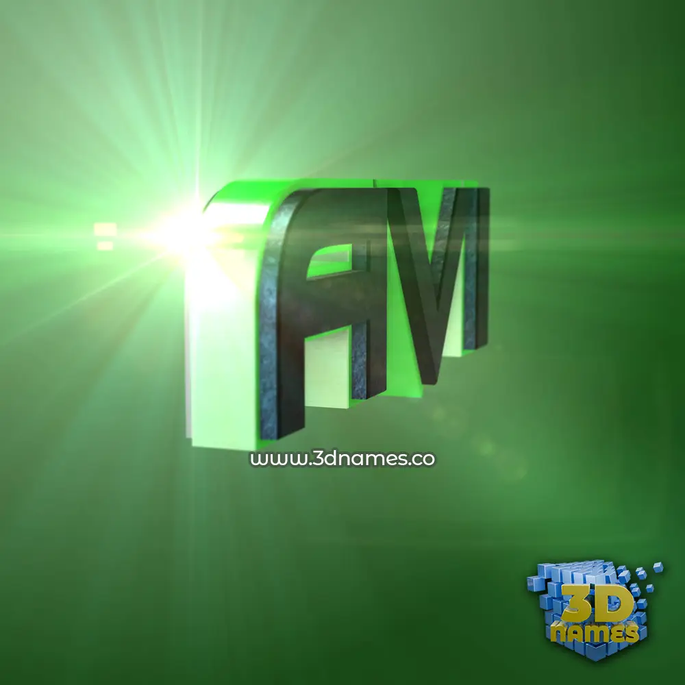 avi in Green Light style - 3D name wallpaper