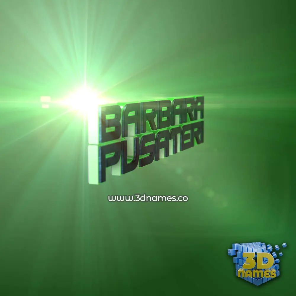 barbara pusateri in Green Light style - 3D name wallpaper
