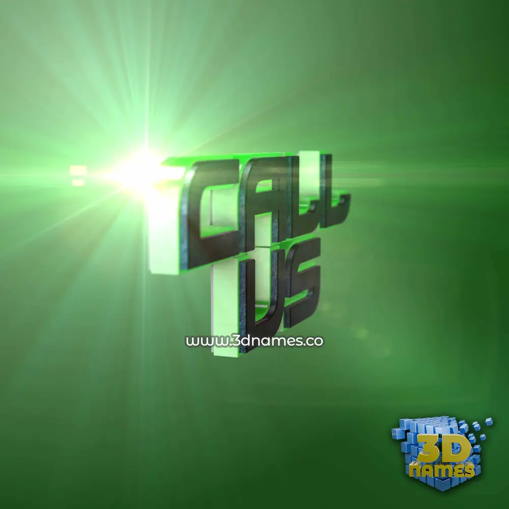 call us in Green Light style - 3D name wallpaper