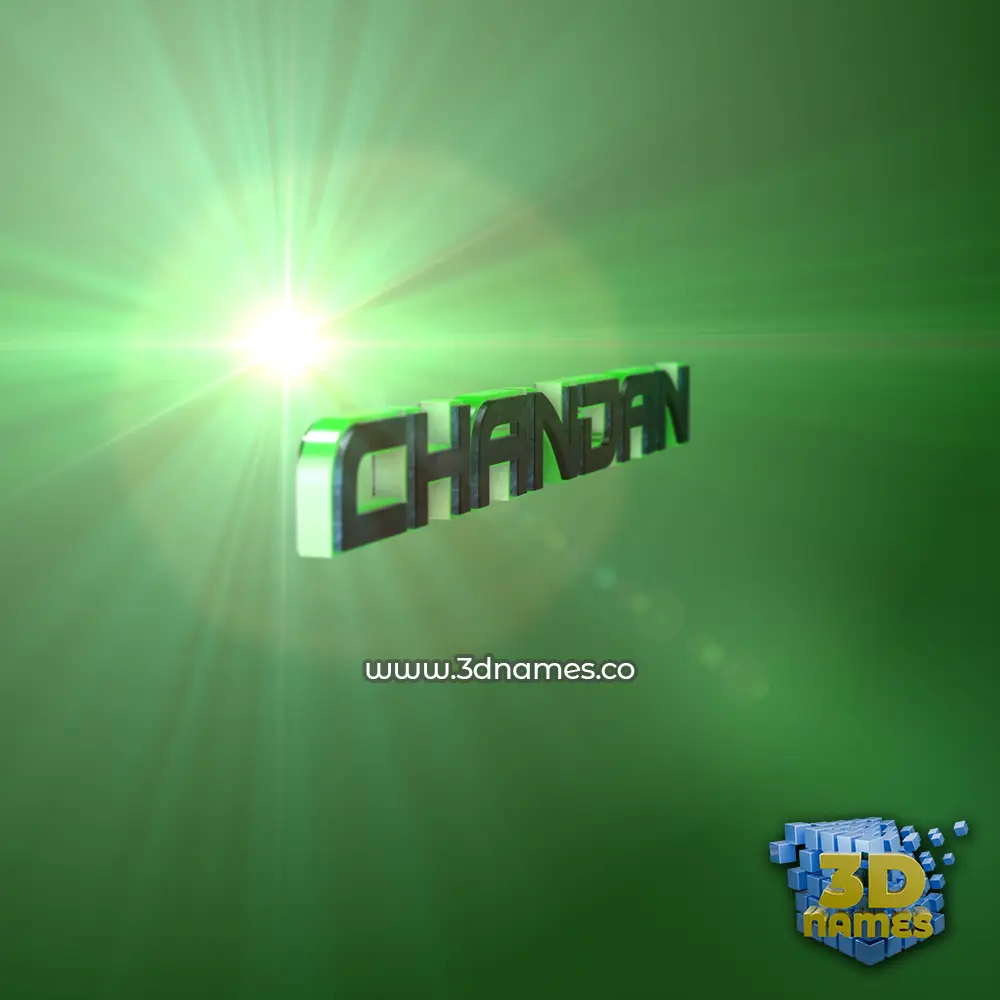 chandan in Green Light style - 3D name wallpaper