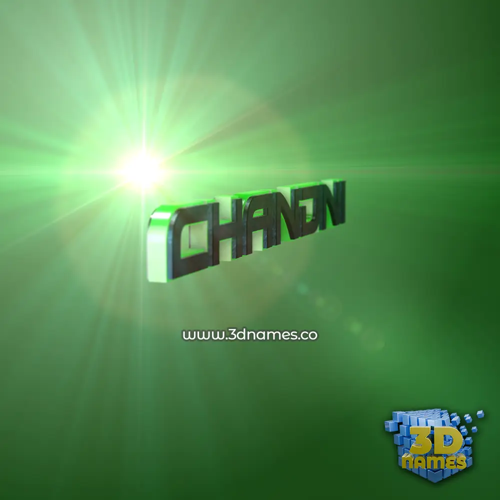 chandni in Green Light style - 3D name wallpaper