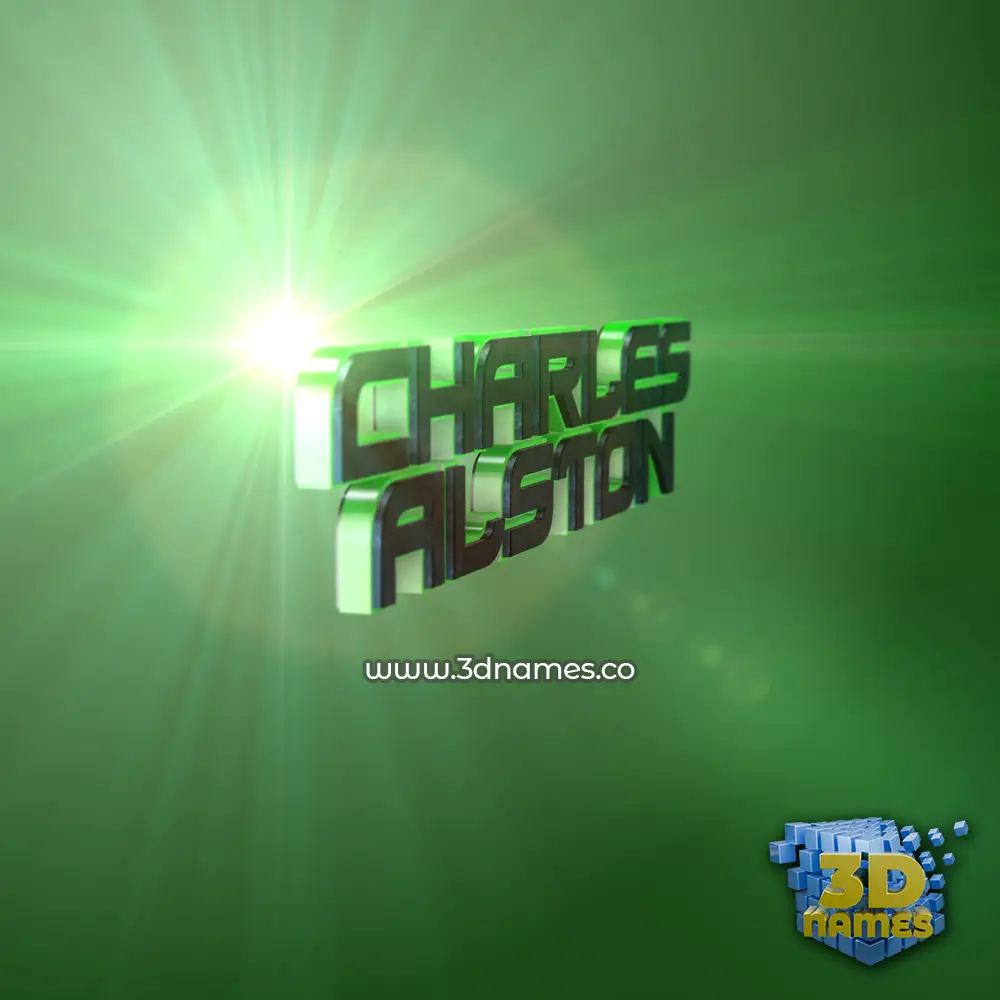 charles alston in Green Light style - 3D name wallpaper