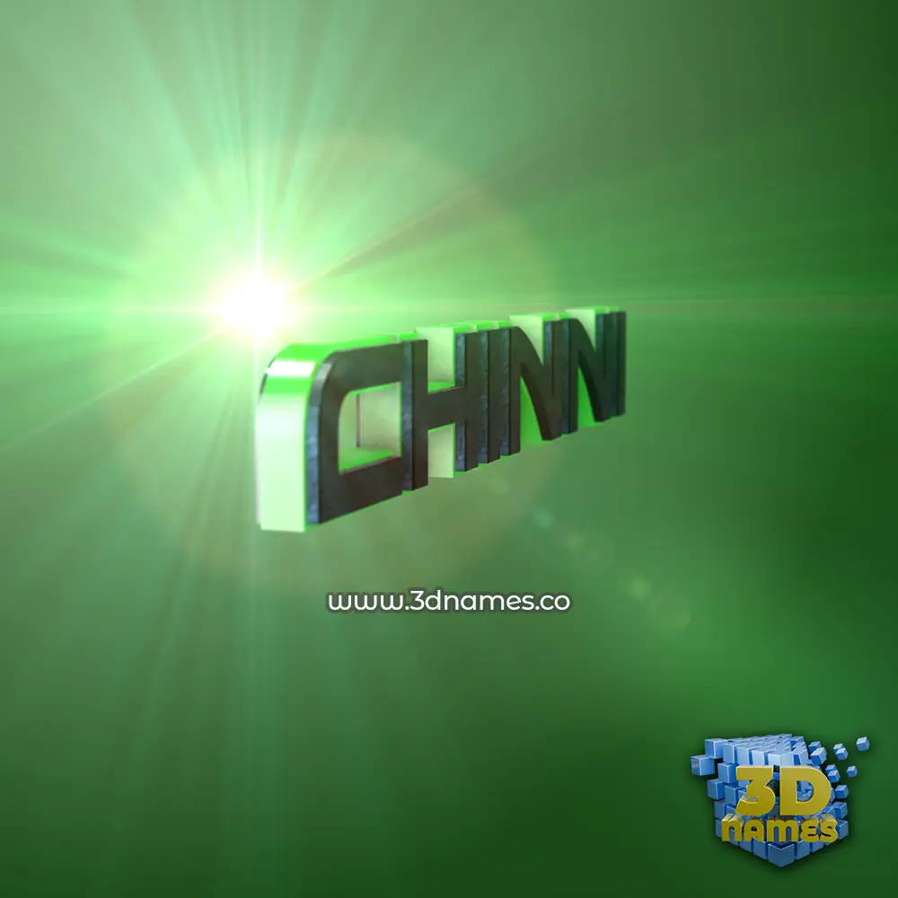 chinni in Green Light style - 3D name wallpaper