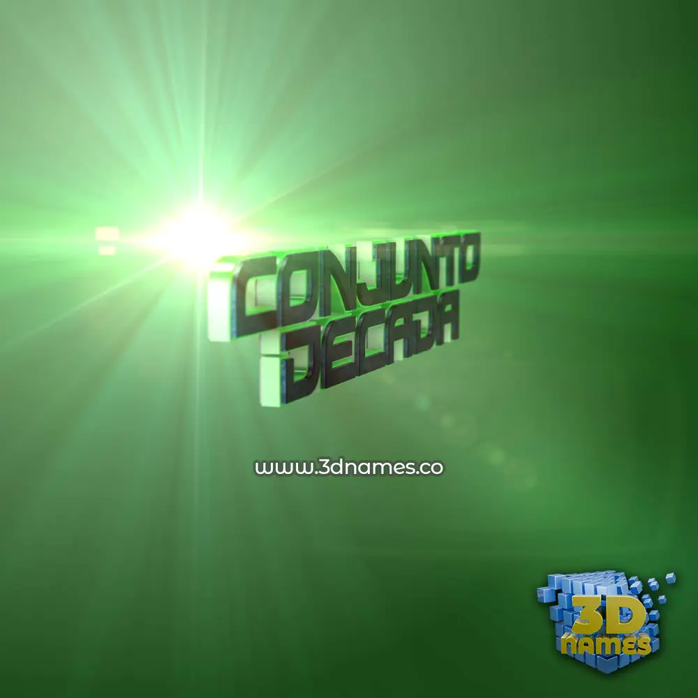 conjunto decada in Green Light style - 3D name wallpaper