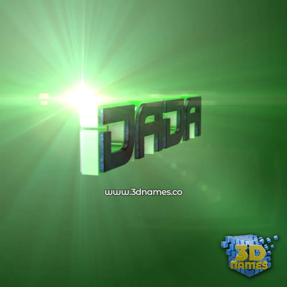 dada in Green Light style - 3D name wallpaper