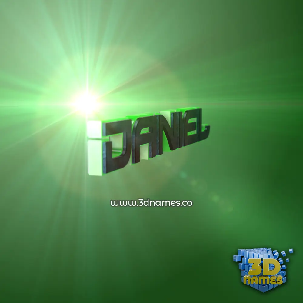 daniel in Green Light style - 3D name wallpaper