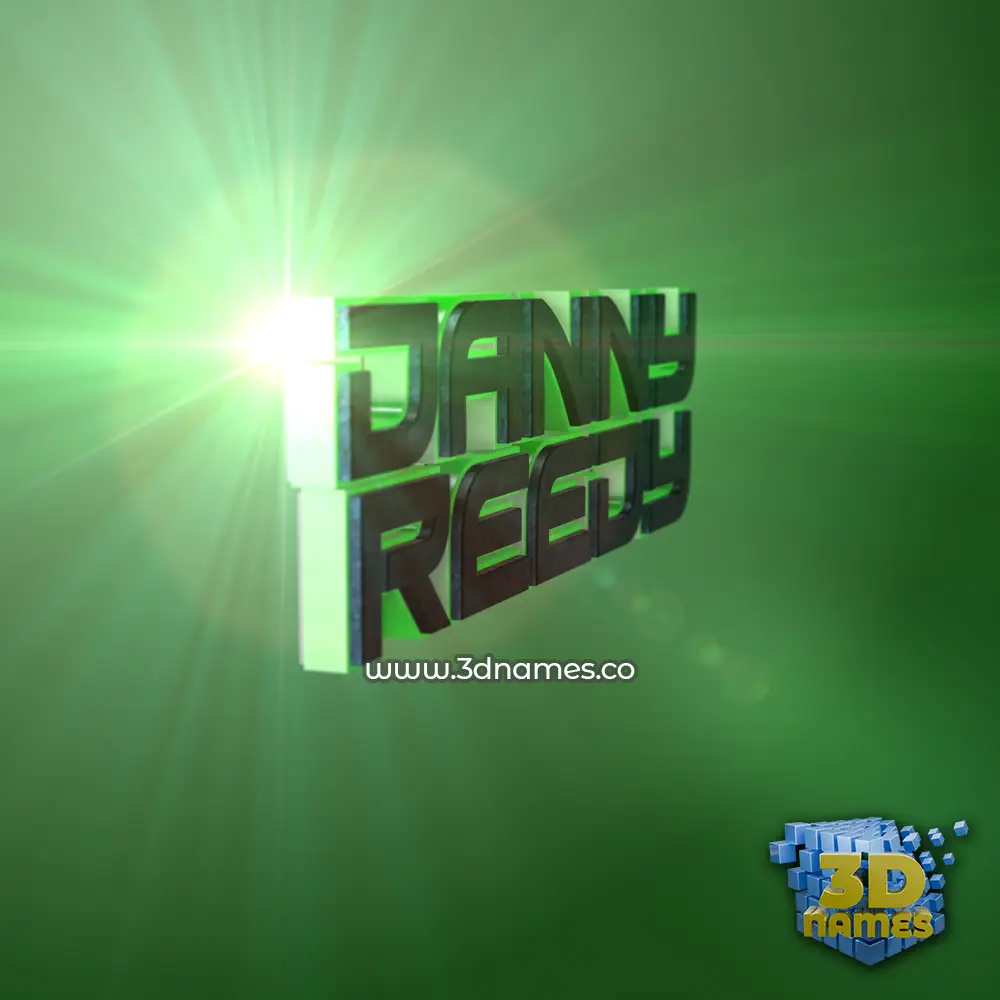 danny reedy in Green Light style - 3D name wallpaper