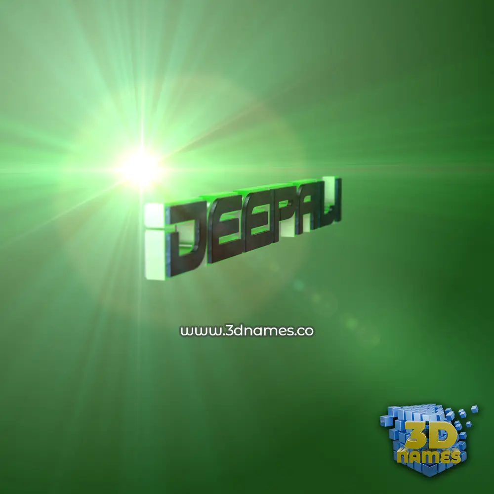 deepali in Green Light style - 3D name wallpaper